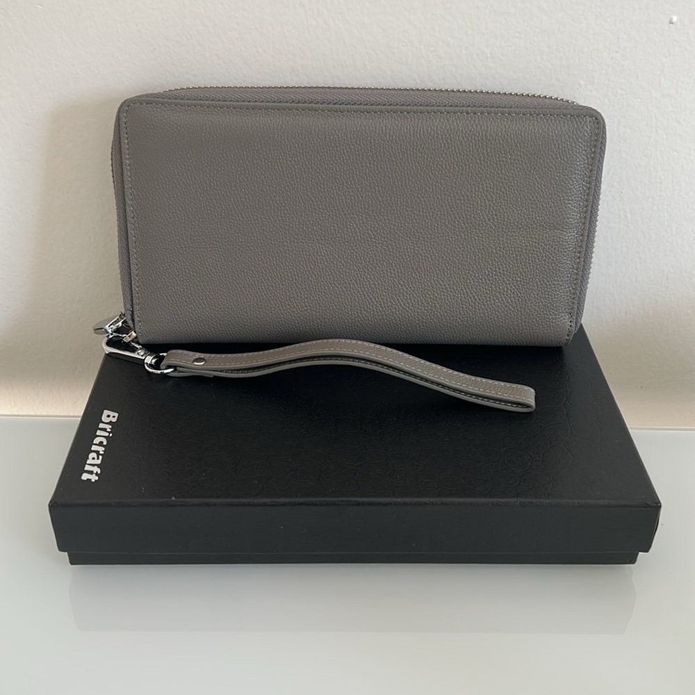 Bricraft Gray Leather Wallet